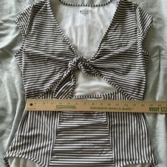 Altheta Womens One Piece Swim Suit Size LT Tie Front Beach Vacation Resort - Picture 10 of 11